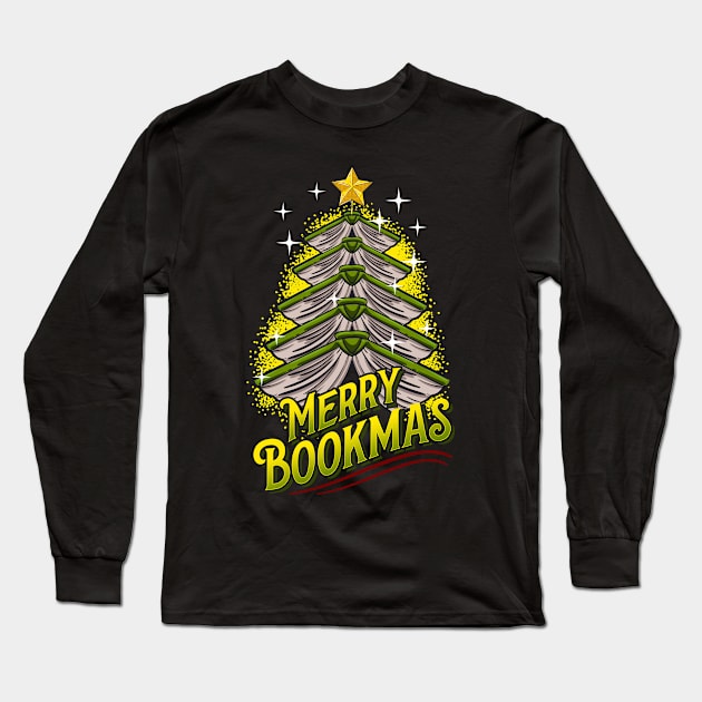 Funny Book Gifts Men Women Kids Bookworm Book Ugly Christmas Long Sleeve T-Shirt by KsuAnn